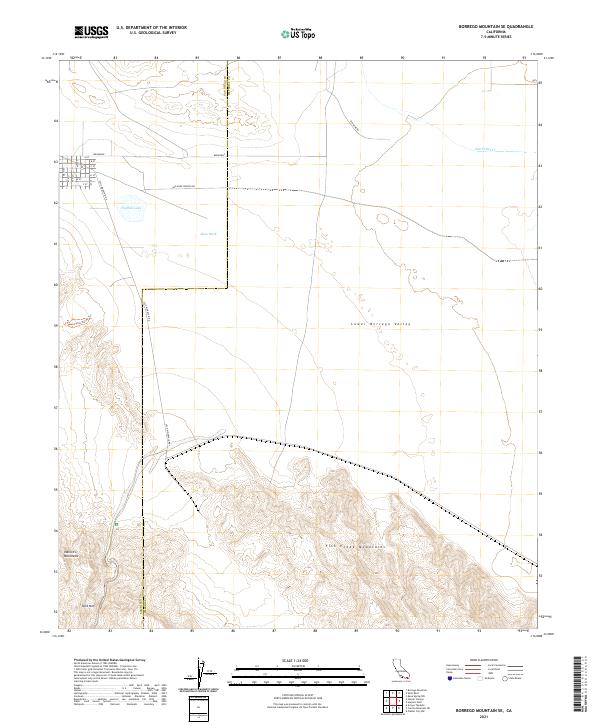 Borrego Mountain SE, CA — USGS 7.5-minute topo (2021)
