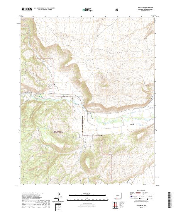 Fox Creek, CO — USGS 7.5-minute topo (2022)