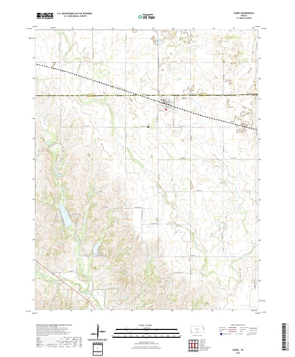 Isabel, KS — USGS 7.5-minute topo (2022)