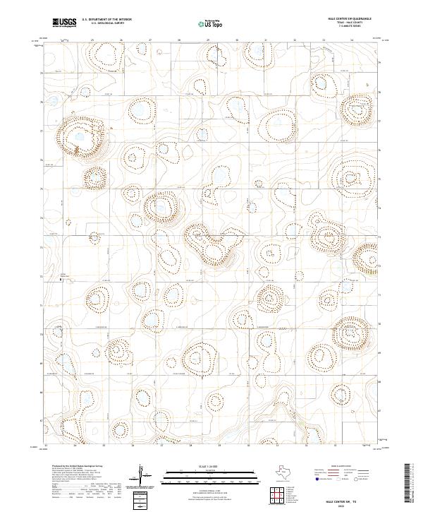 Hale Center SW, TX — USGS 7.5-minute topo (2022)