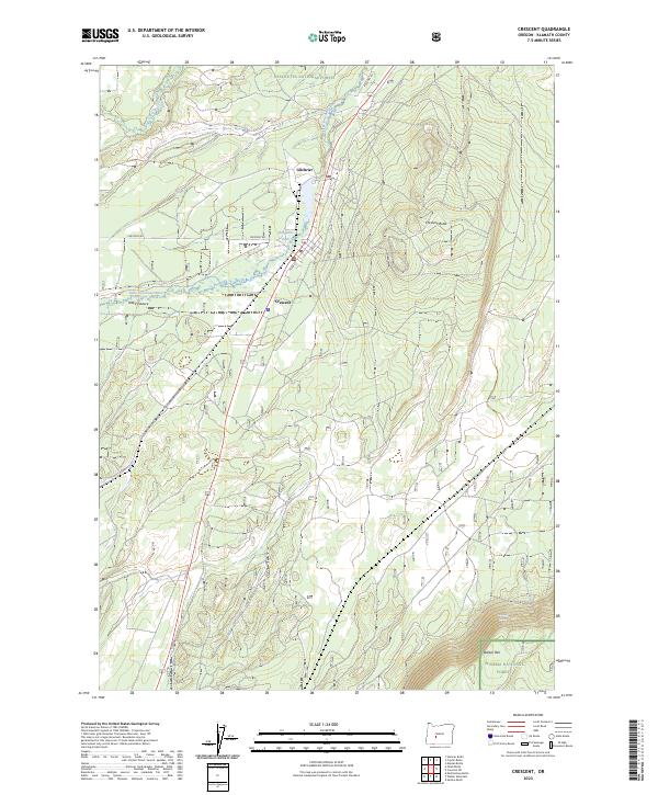 Crescent, OR — USGS 7.5-minute topo (2023)