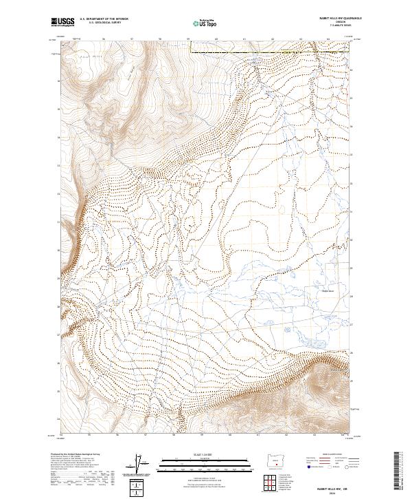 Rabbit Hills NW, OR — USGS 7.5-minute topo (2024)