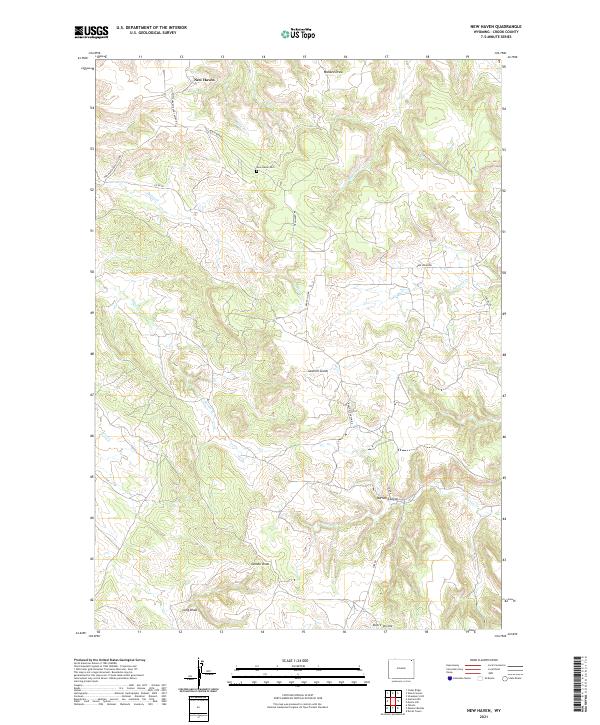 New Haven, WY — USGS 7.5-minute topo (2021)