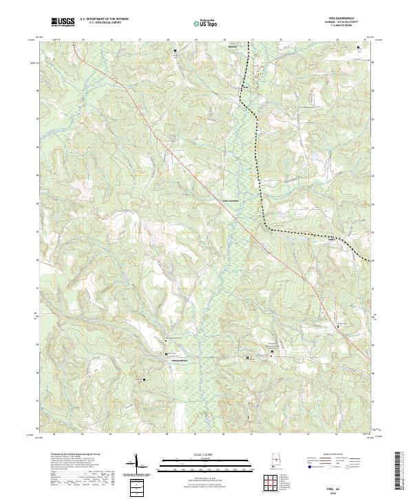 Vida, AL — USGS 7.5-minute topo (2024)