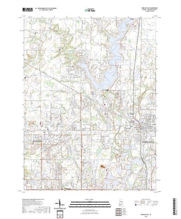 Noblesville, IN — USGS 7.5-minute topo (2022)