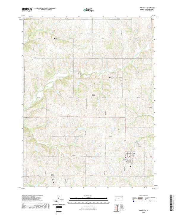 Effingham, KS — USGS 7.5-minute topo (2022)