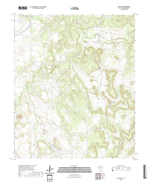 Ivan South, TX — USGS 7.5-minute topo (2022)