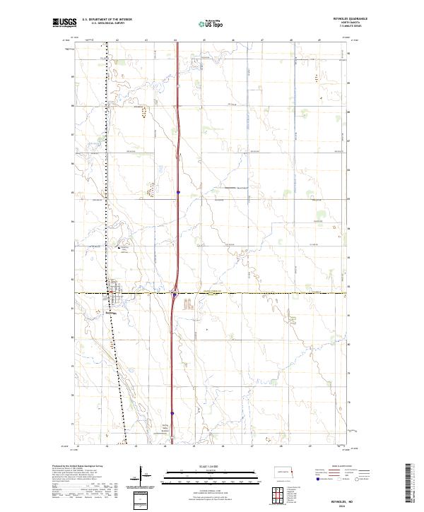 Reynolds, ND — USGS 7.5-minute topo (2024)