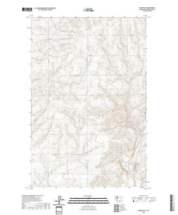 Hartline SE, WA — USGS 7.5-minute topo (2023)