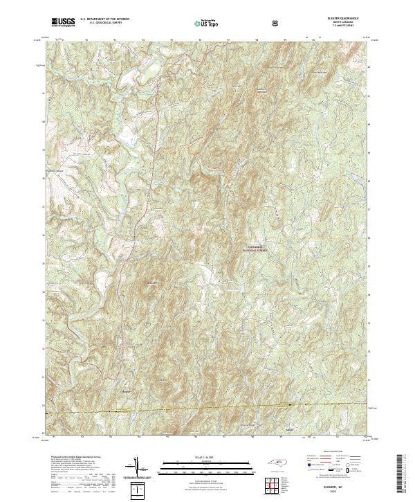 Eleazer, NC — USGS 7.5-minute topo (2022)
