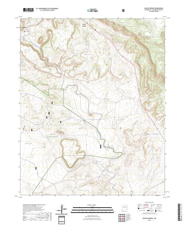 Apache Springs, NM — USGS 7.5-minute topo (2023)