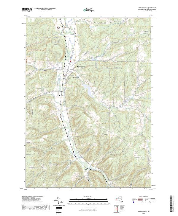 Franklinville, NY — USGS 7.5-minute topo (2023)