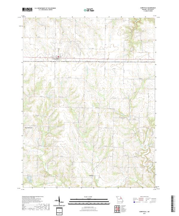 Curryville, MO — USGS 7.5-minute topo (2021)