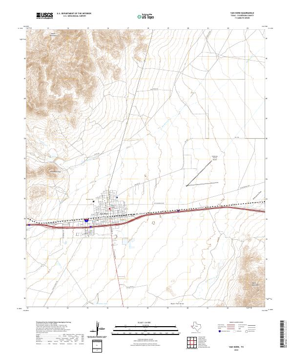 Van Horn, TX — USGS 7.5-minute topo (2022)