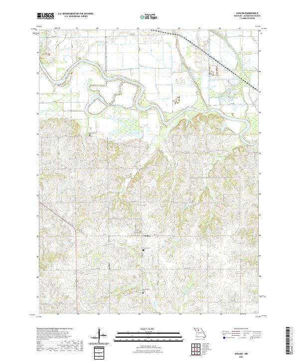 Avalon, MO — USGS 7.5-minute topo (2021)