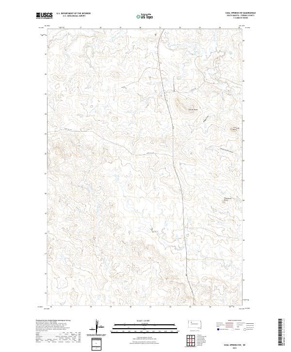 Coal Springs SW, SD — USGS 7.5-minute topo (2021)
