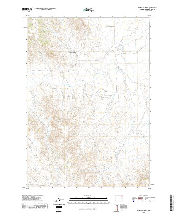 Whitetail Creek, WY — USGS 7.5-minute topo (2021)