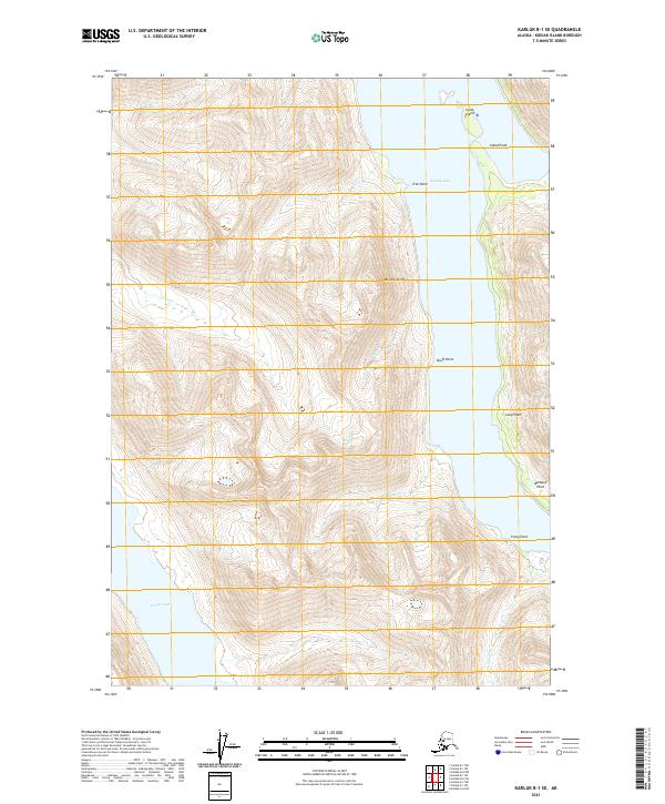 Karluk B-1 SE, AK — USGS 7.5-minute topo (2021)