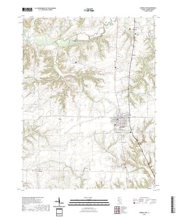 Carrollton, IL — USGS 7.5-minute topo (2024)