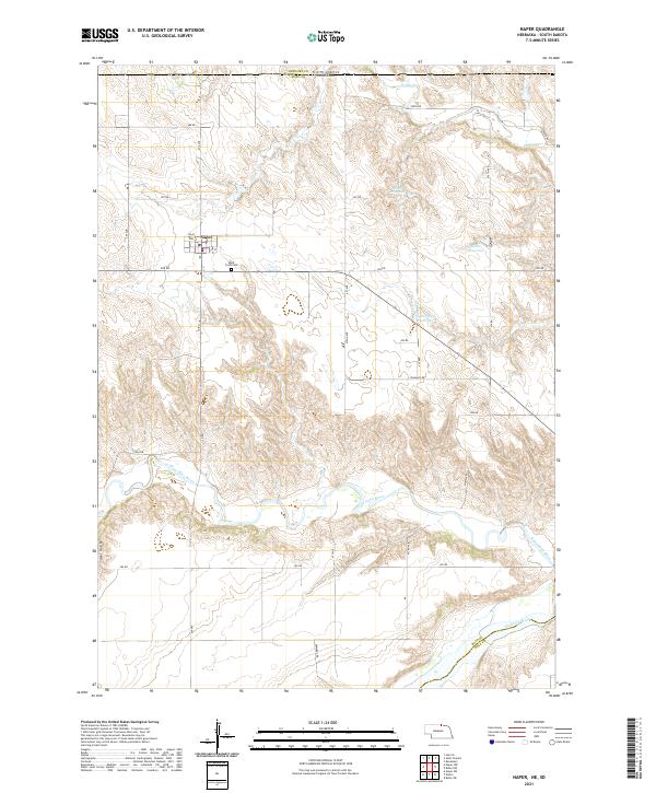 Naper, NE-SD — USGS 7.5-minute topo (2021)