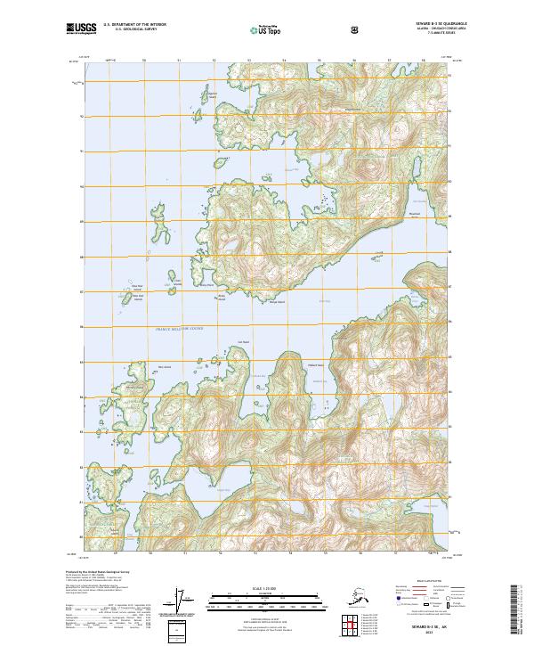 Seward B-3 SE, AK — USGS 7.5-minute topo (2023)