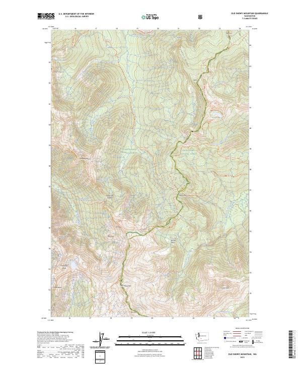 Old Snowy Mountain, WA — USGS 7.5-minute topo (2023)