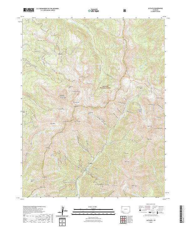 La Plata, CO — USGS 7.5-minute topo (2022)