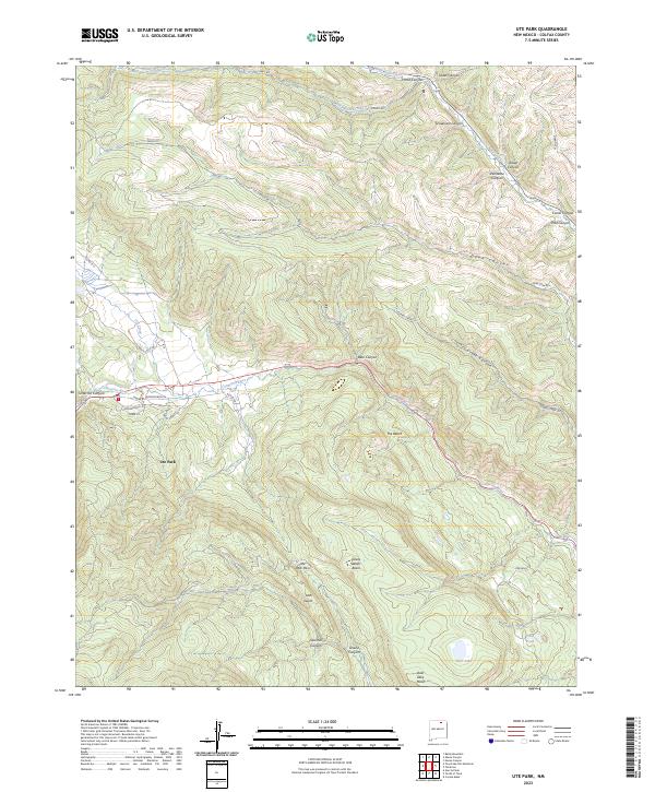 Ute Park, NM — USGS 7.5-minute topo (2023)