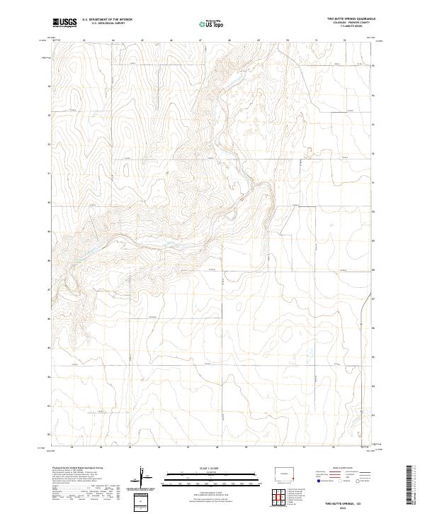 Two Butte Springs, CO — USGS 7.5-minute topo (2022)