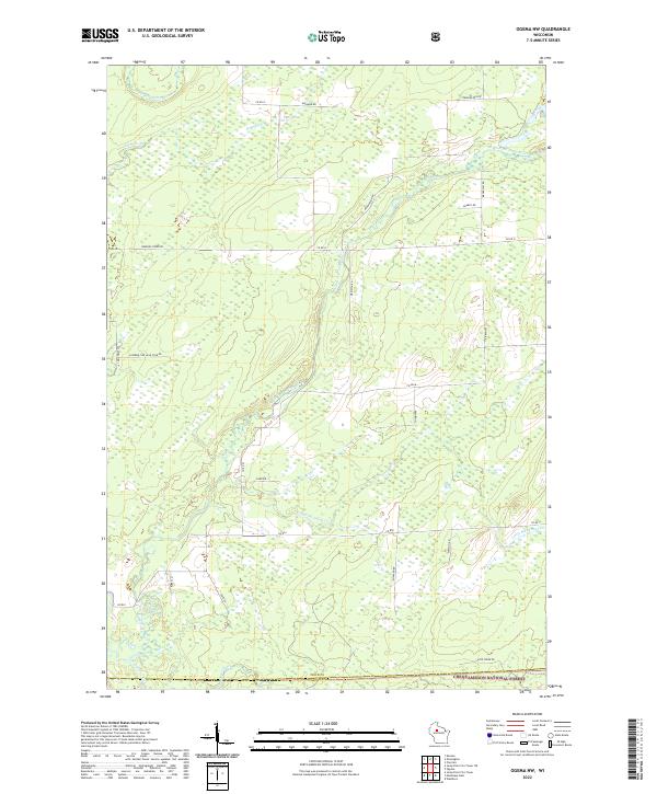 Ogema NW, WI — USGS 7.5-minute topo (2022)