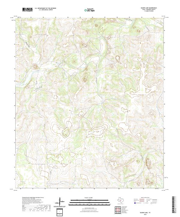 Elbow Lake, TX — USGS 7.5-minute topo (2022)
