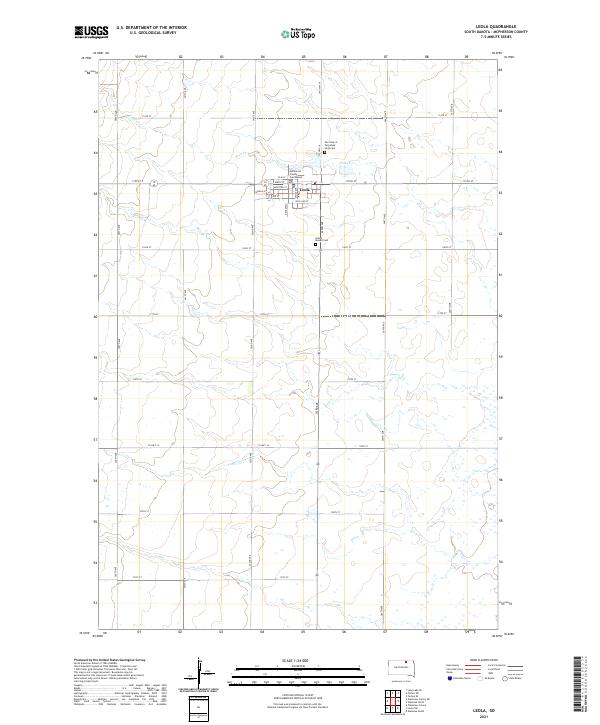 Leola, SD — USGS 7.5-minute topo (2021)