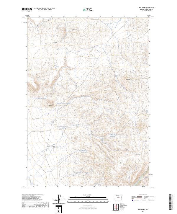 Ibex Butte, OR — USGS 7.5-minute topo (2023)