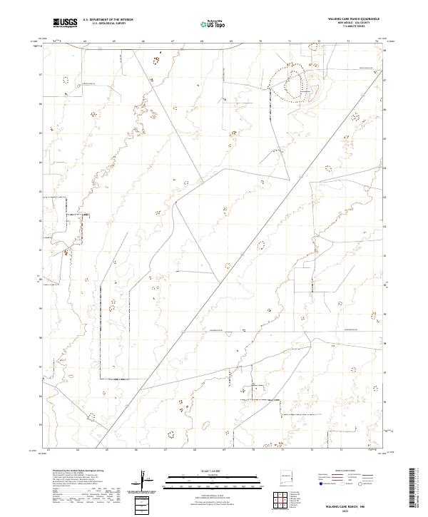 Walking Cane Ranch, NM — USGS 7.5-minute topo (2023)
