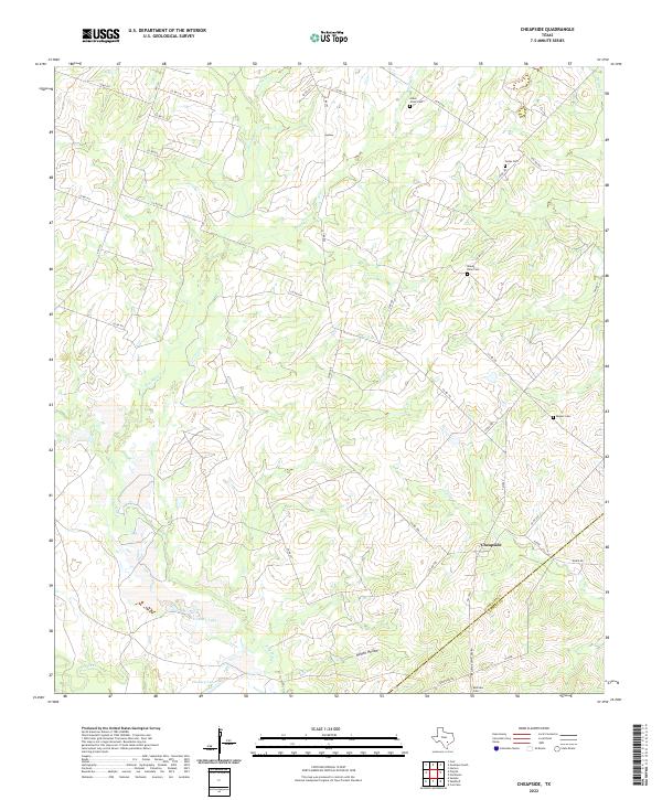 Cheapside, TX — USGS 7.5-minute topo (2022)