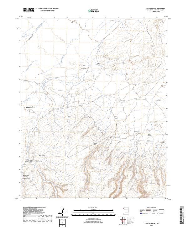 Coyote Canyon, NM — USGS 7.5-minute topo (2023)