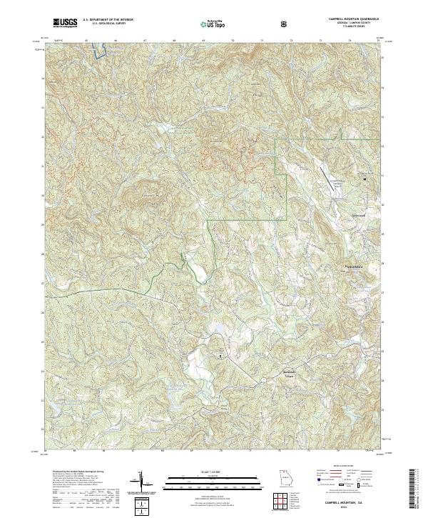 Campbell Mountain, GA — USGS 7.5-minute topo (2024)