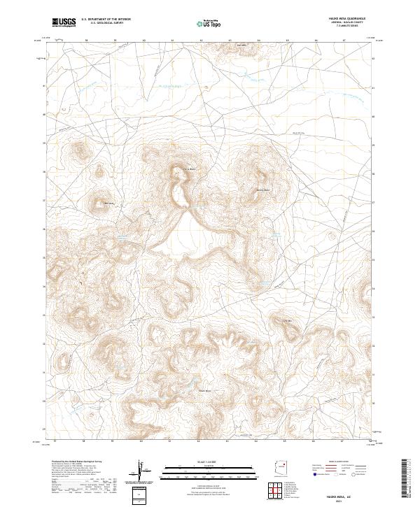 Hauke Mesa, AZ — USGS 7.5-minute topo (2021)