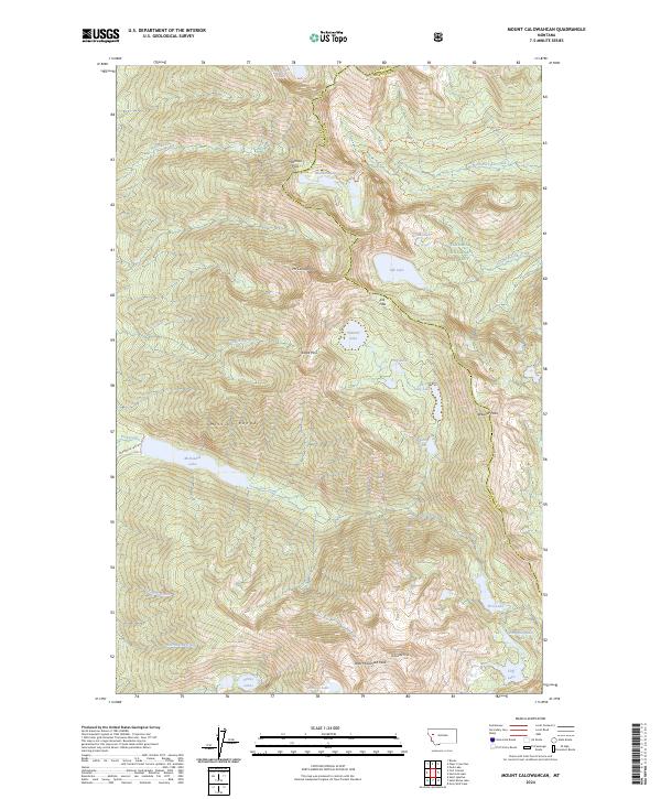 Mount Calowahcan, MT — USGS 7.5-minute topo (2024)