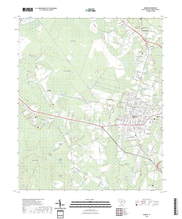 Marion, SC — USGS 7.5-minute topo (2024)