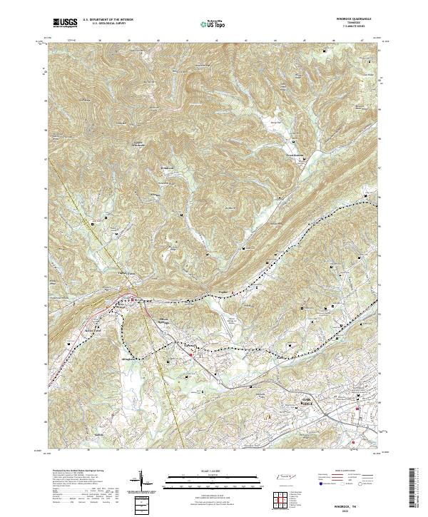 Windrock, TN — USGS 7.5-minute topo (2022)