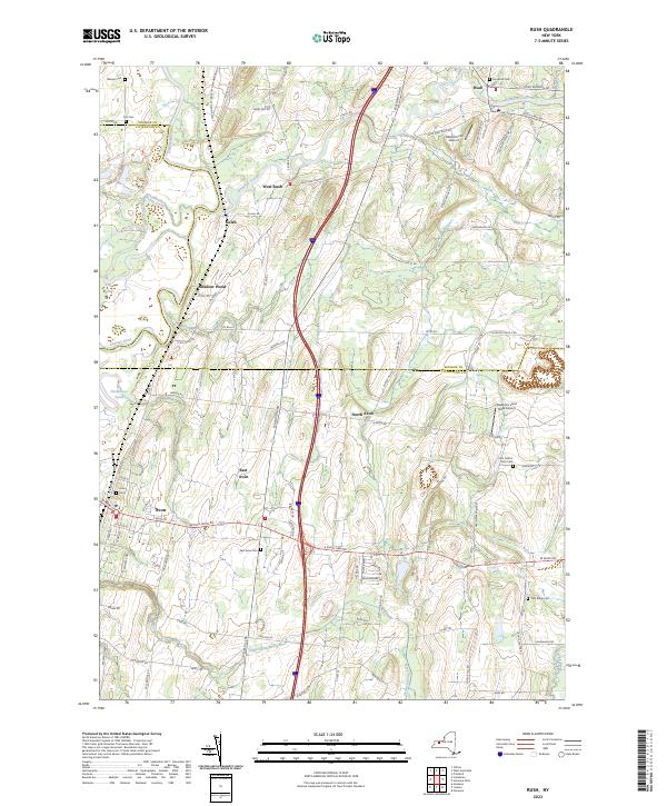 Rush, NY — USGS 7.5-minute topo (2023)