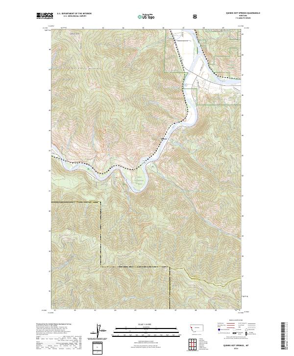 Quinns Hot Springs, MT — USGS 7.5-minute topo (2024)