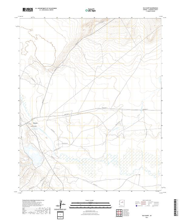 Old Leupp, AZ — USGS 7.5-minute topo (2021)