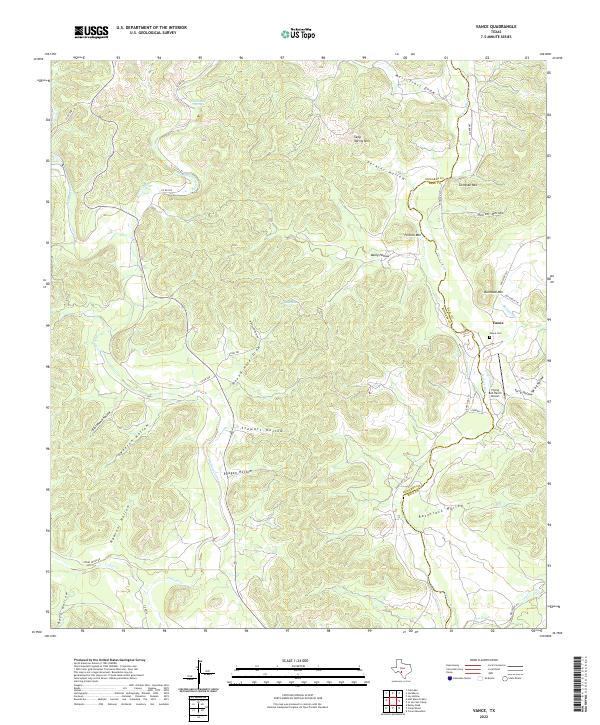 Vance, TX — USGS 7.5-minute topo (2022)