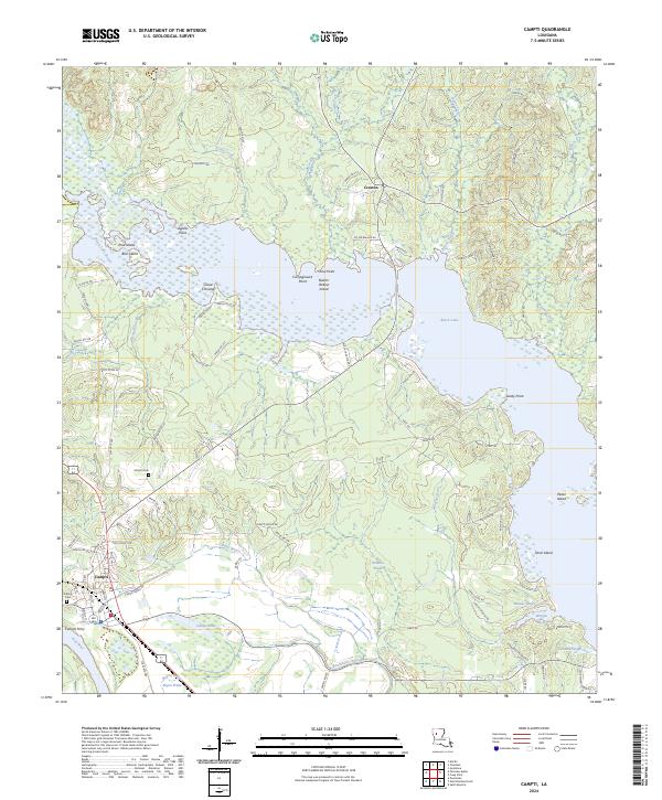 Campti, LA — USGS 7.5-minute topo (2024)