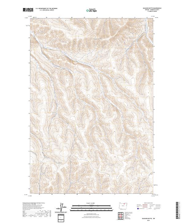 Gleason Butte, OR — USGS 7.5-minute topo (2023)