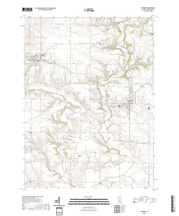 Wyoming, IL — USGS 7.5-minute topo (2024)