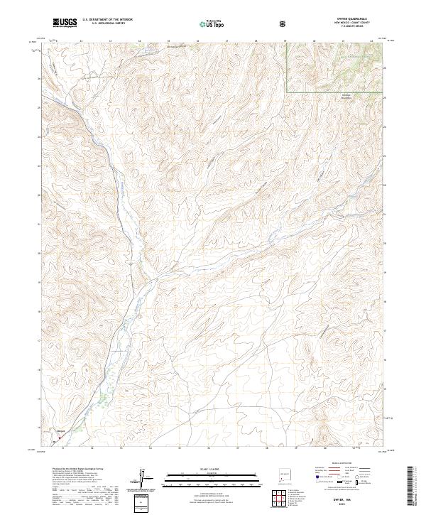 Dwyer, NM — USGS 7.5-minute topo (2023)