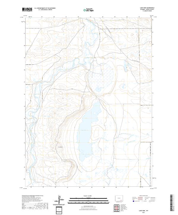 Lake Ione, WY — USGS 7.5-minute topo (2021)